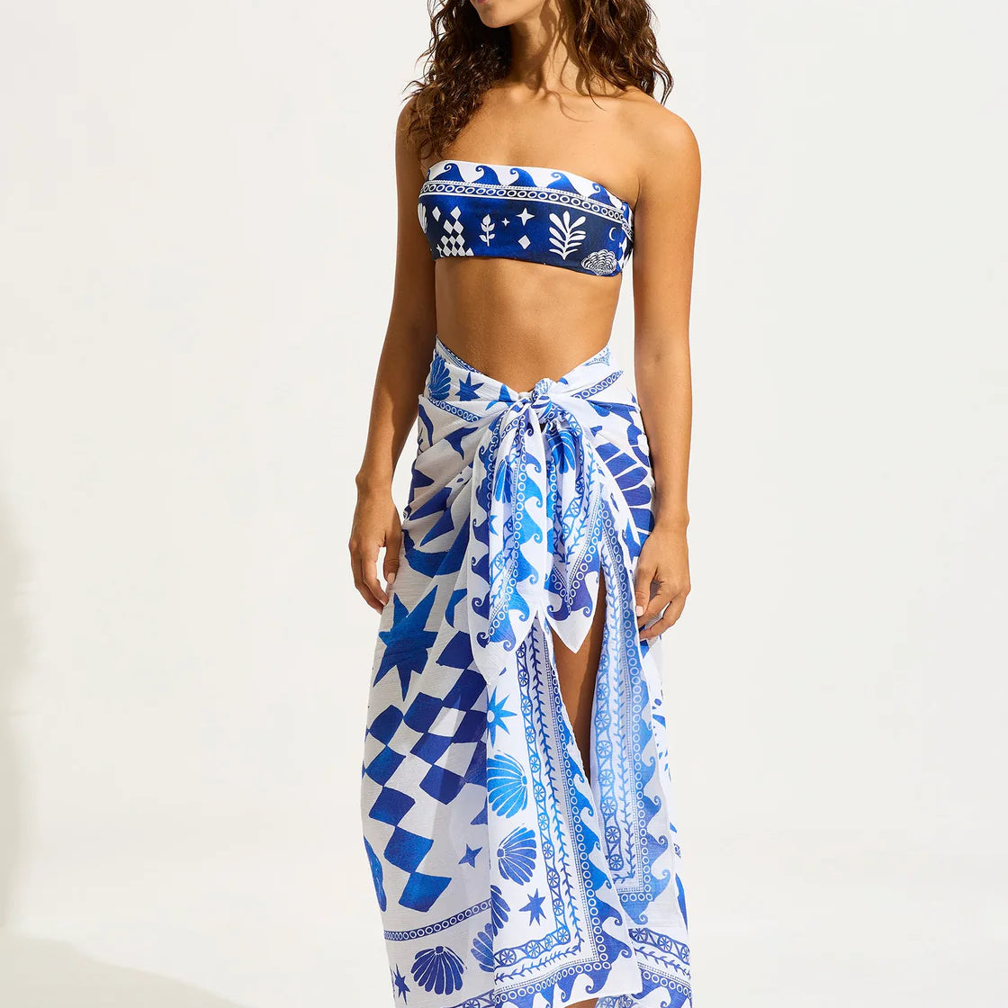 Seafolly Corfu Sarong - Azure