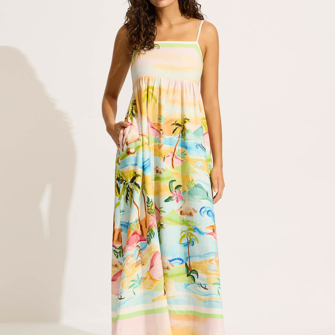 Seafolly South Pacific Maxi Dress - Turquoise