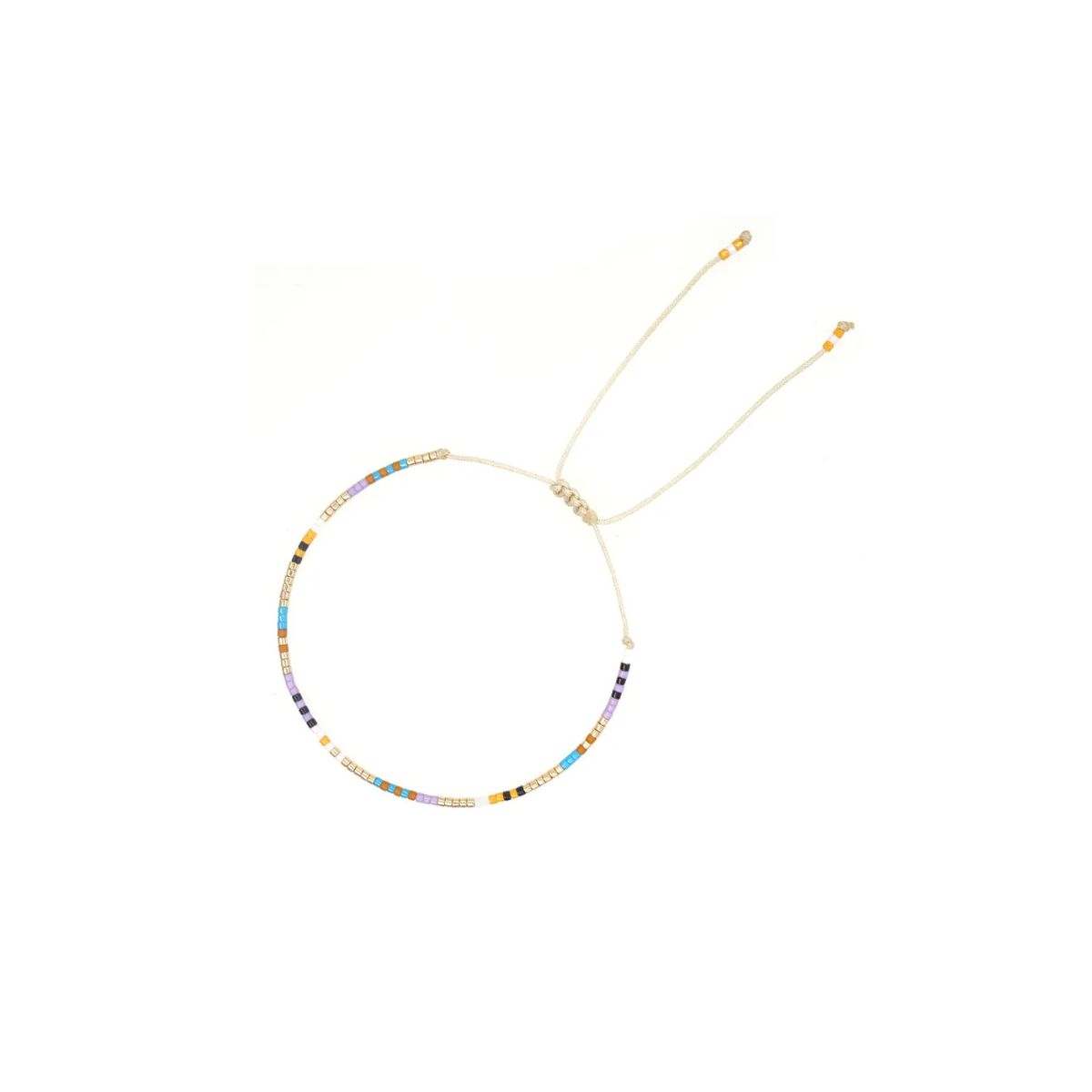 Ibiza Bracelet- Purple & Gold