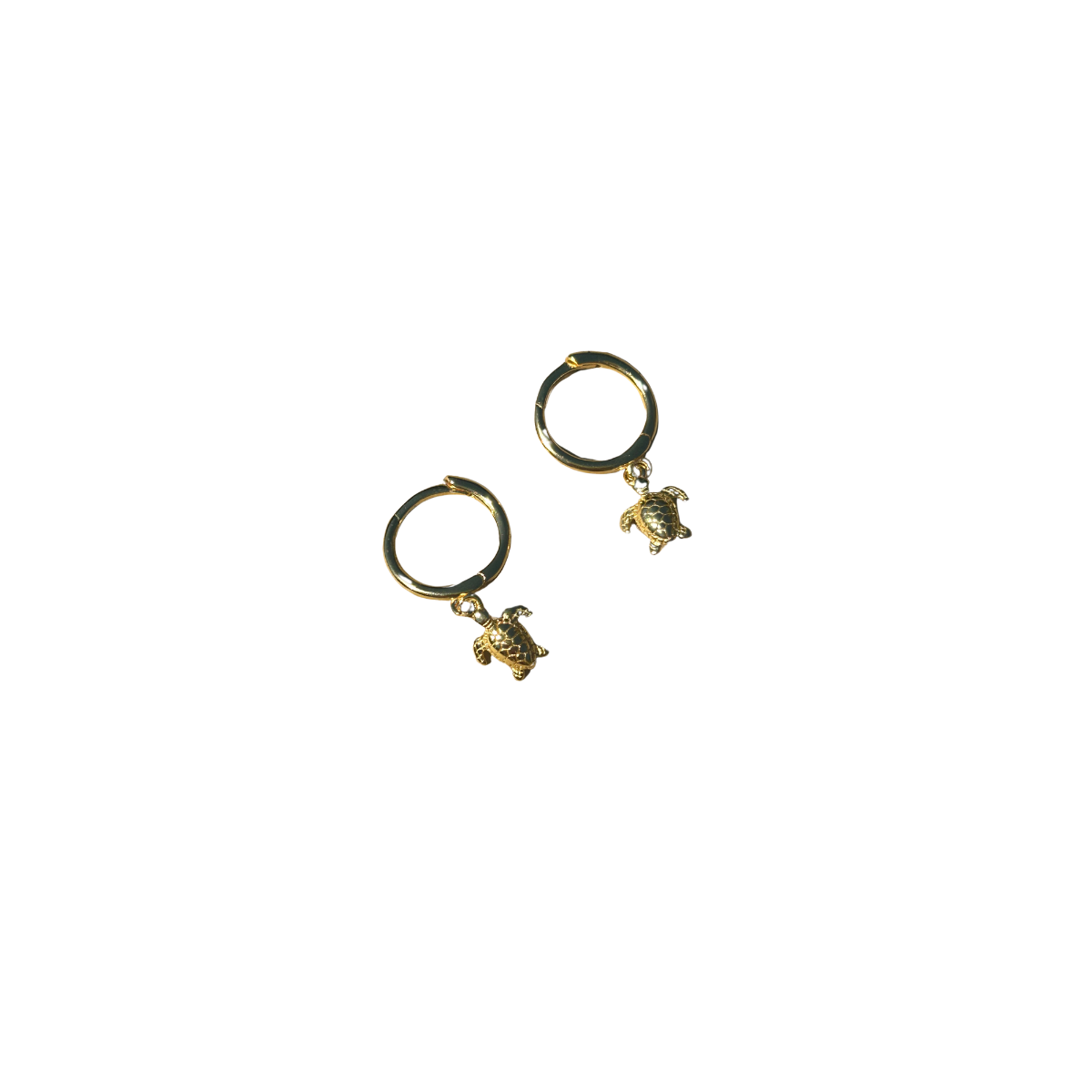 Turtle Huggie Earrings - Gold