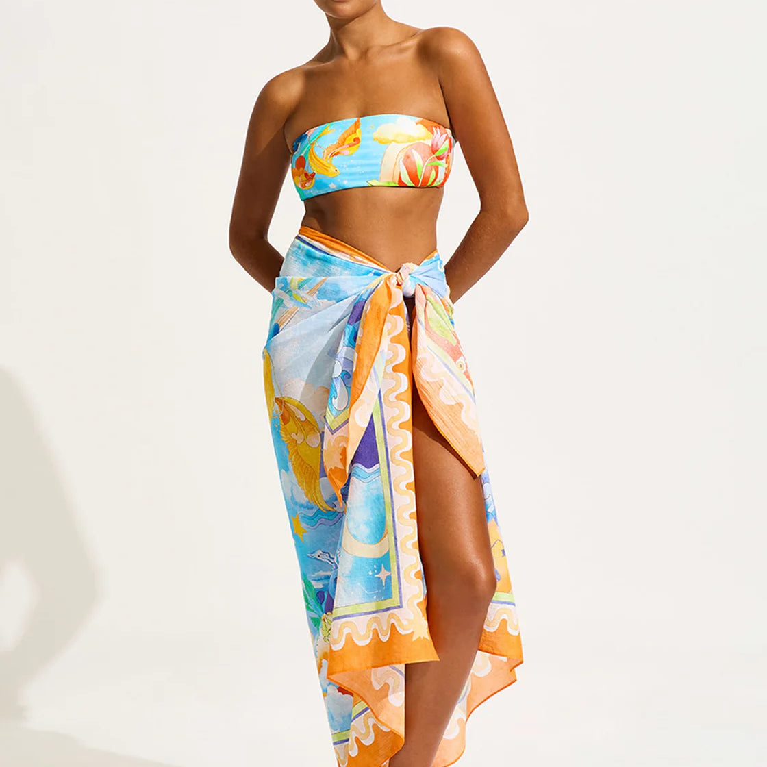 Seafolly Aquarius Sarong - Turquoise