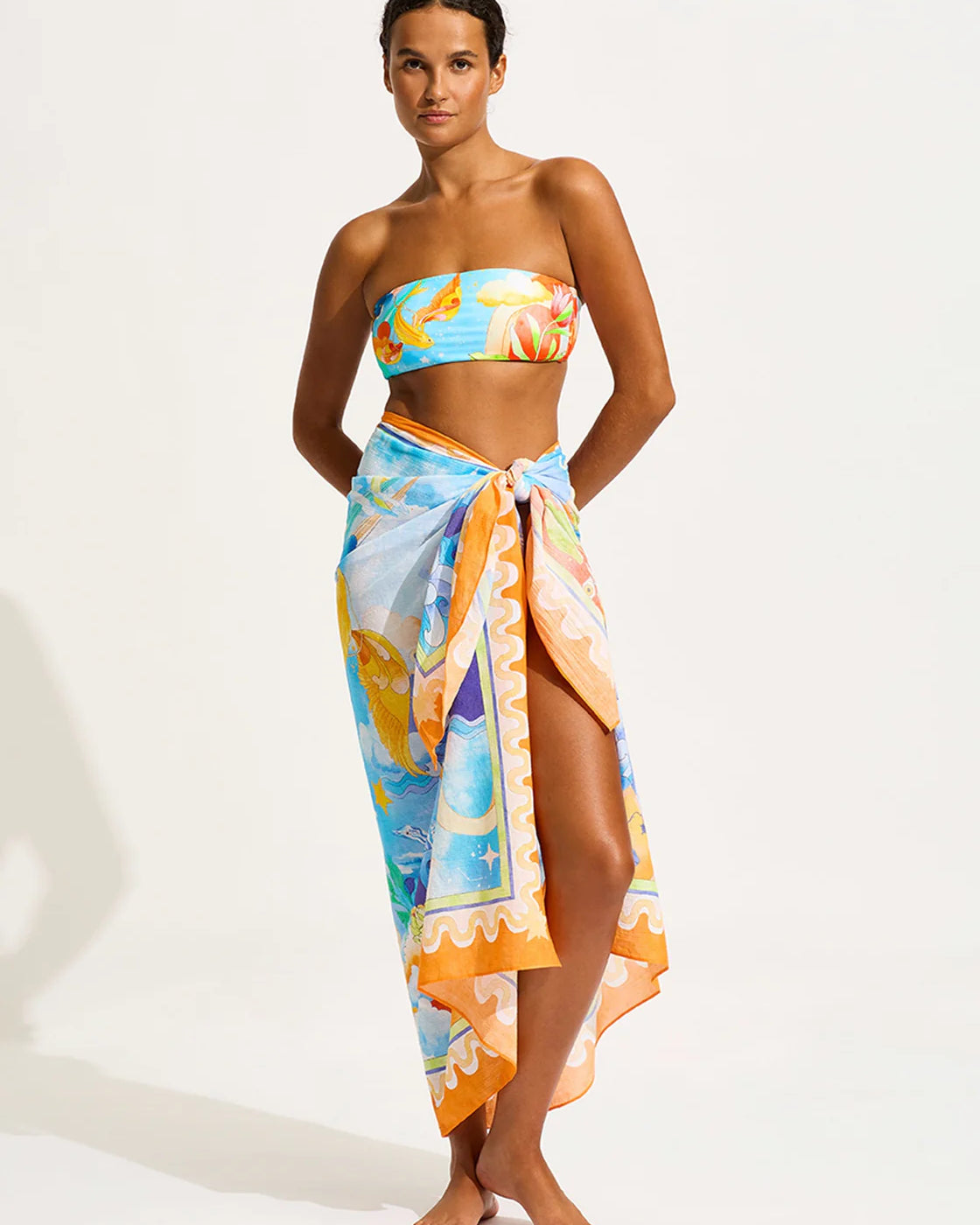 Seafolly Aquarius Sarong - Turquoise