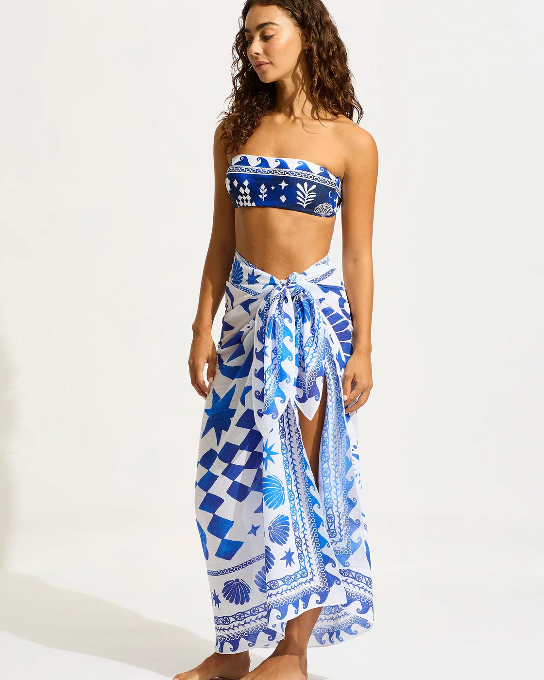 Seafolly Corfu Sarong - Azure