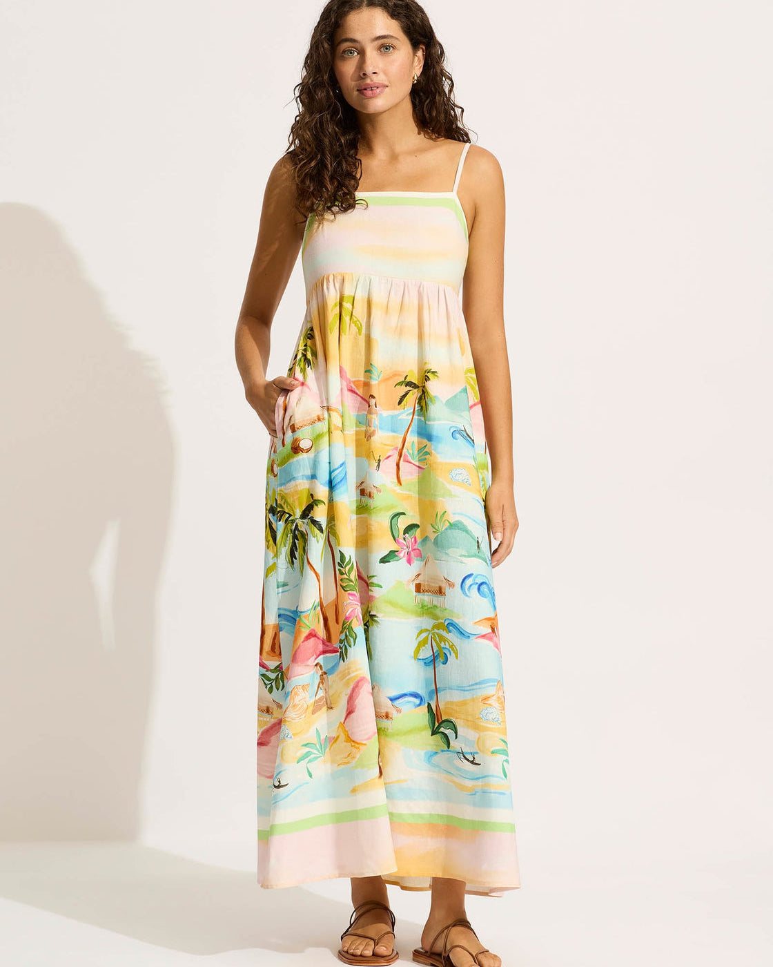 Seafolly South Pacific Maxi Dress - Turquoise