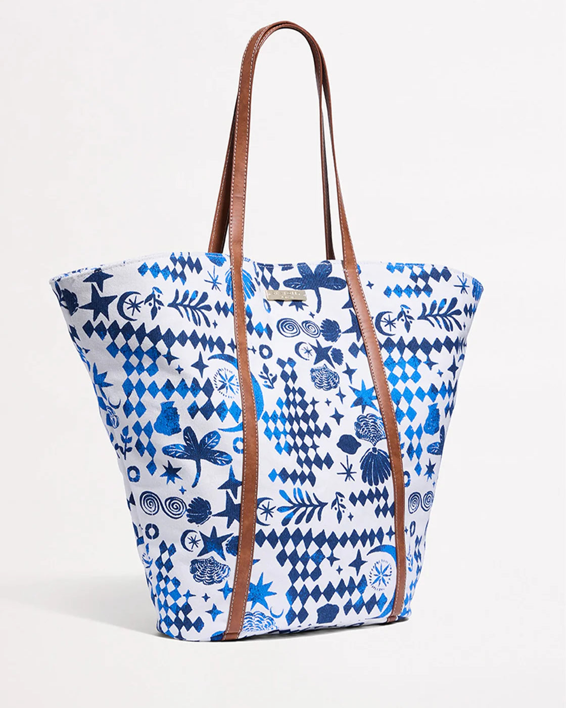 Seafolly Corfu Fan Tote Bag - Azure