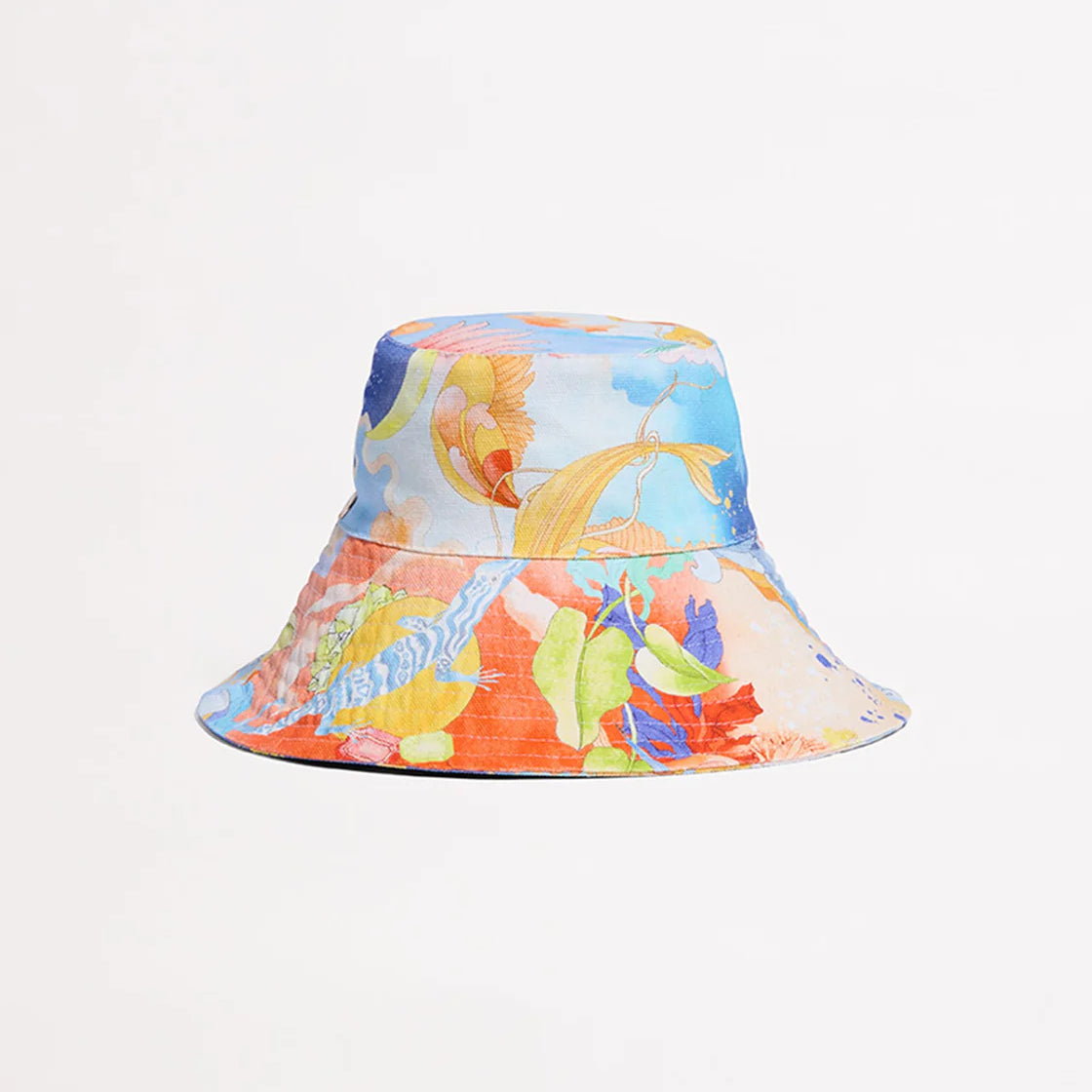 Seafolly Aquarius Large Bucket Hat - Turquoise