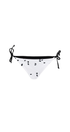 black and white tie side bikini bottom