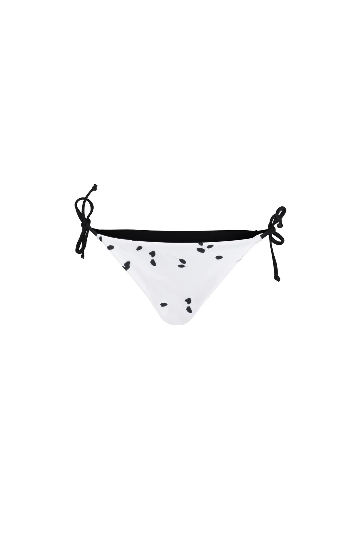 black and white tie side bikini bottom
