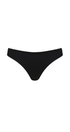 Black bikini bottom on a white background