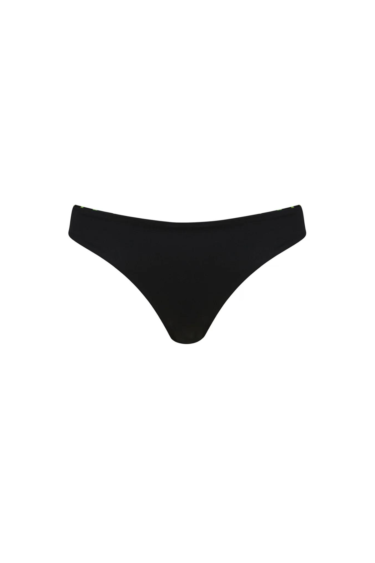 Black bikini bottom on a white background