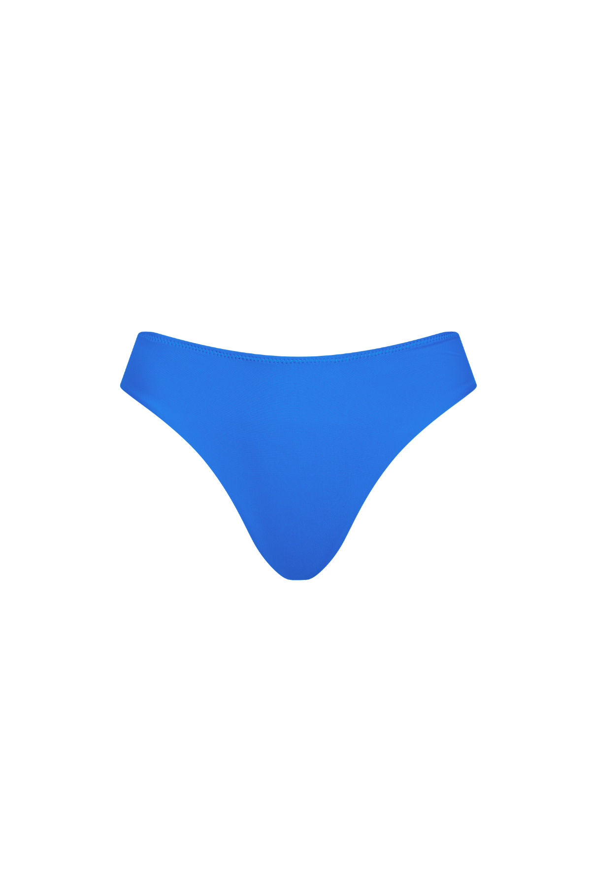 Blue bikini bottom on a white background