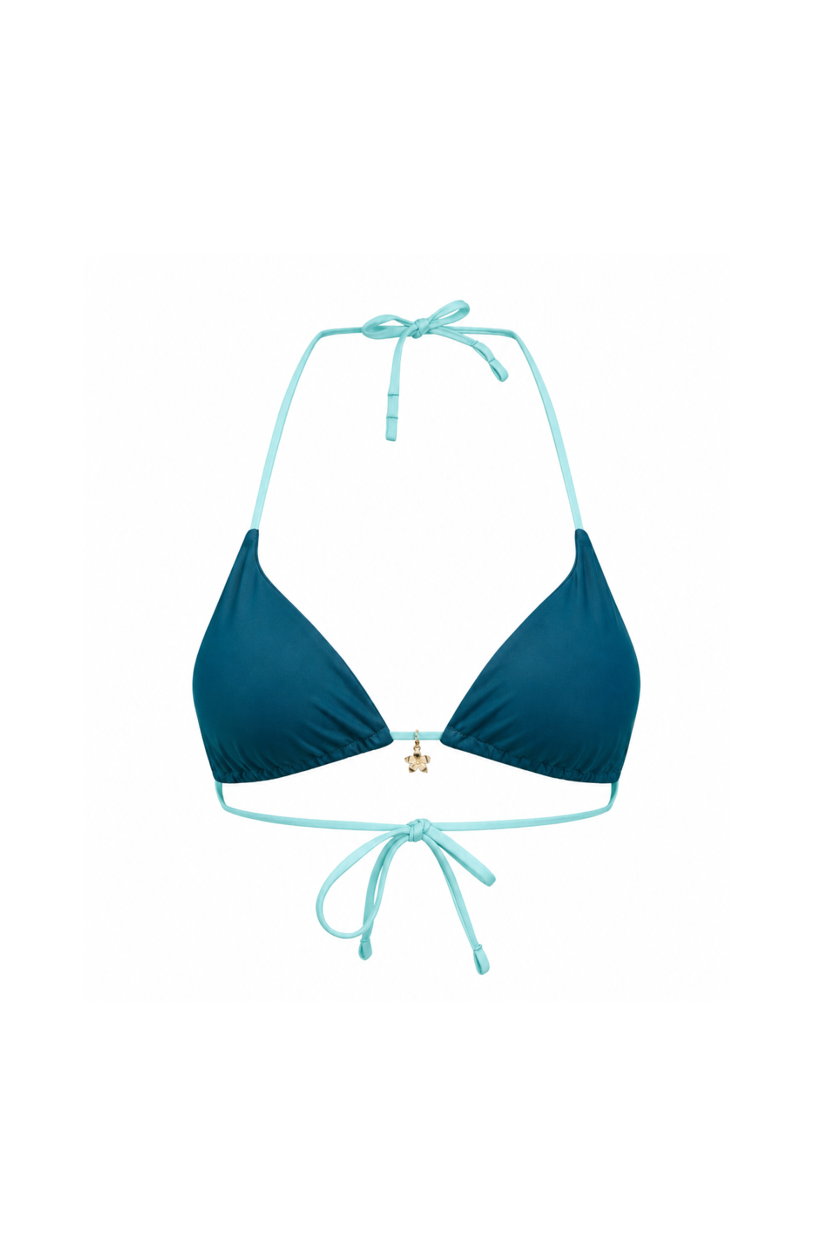 reversible teal bikini top 