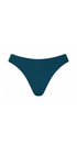 A solid dark teal bikini bottom shown flat against a plain white background.
