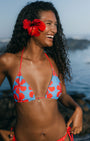 Hibiscus Charm Reversible Bikini Top